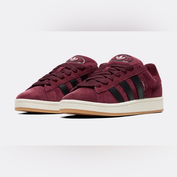 BNIB Adidas Campus Trainers - Burgundy suede -Size 8.5 M / 10.5 W / 42 EU - Picture 2 of 6